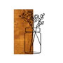 Wallity Cicek1 Accesorio Decorativo de Pared en Nogal y Negro